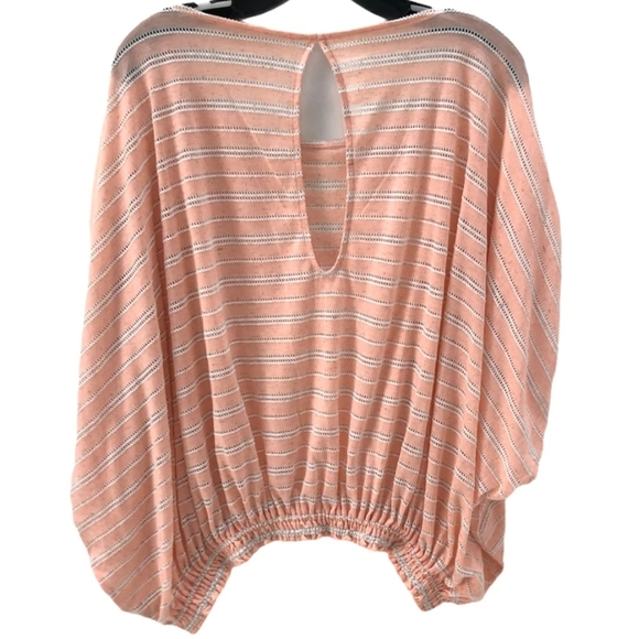 FREE PEOPLE Azelea Striped Open Back Blouse EUC Sm - Picture 4 of 8